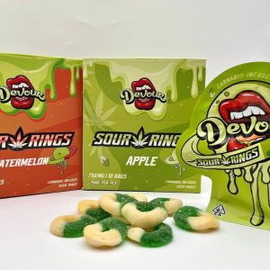 Devour Sour Rings Cannabis Infused Gummies